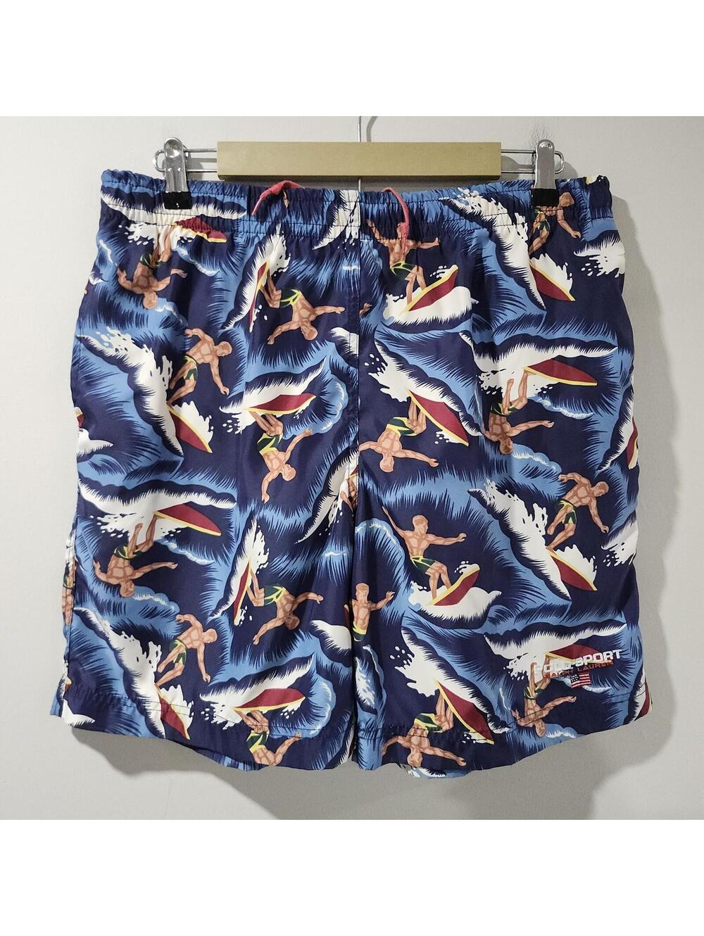 Polo Sport Ralph Lauren Hawaiian Surfer Board Swim Shorts Outdoor Mens Medium